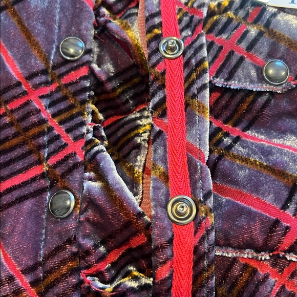 Sundance Ruffle velvet button down S - Picture 8 of 8